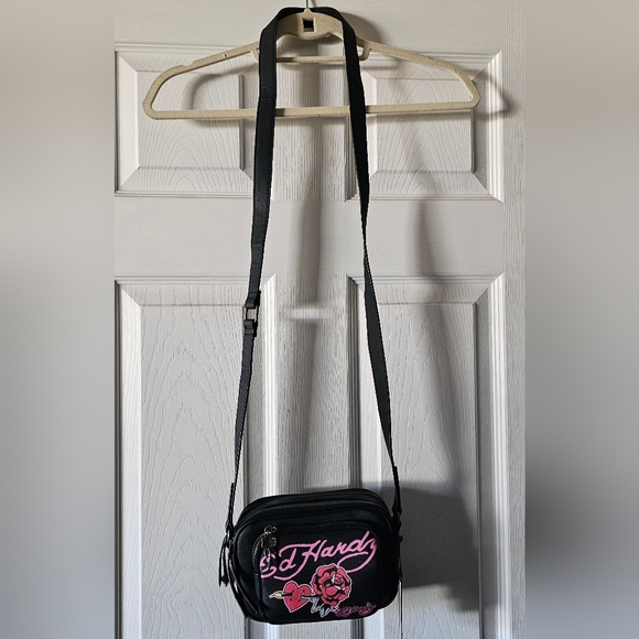 Ed Hardy Black Crossbody Bag - Picture 2 of 5